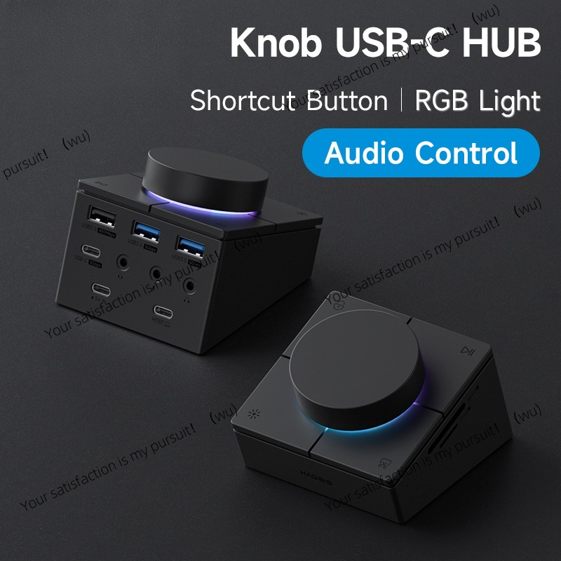 Docking Station Usb C - محول USB C مع أزرار اختصار،
