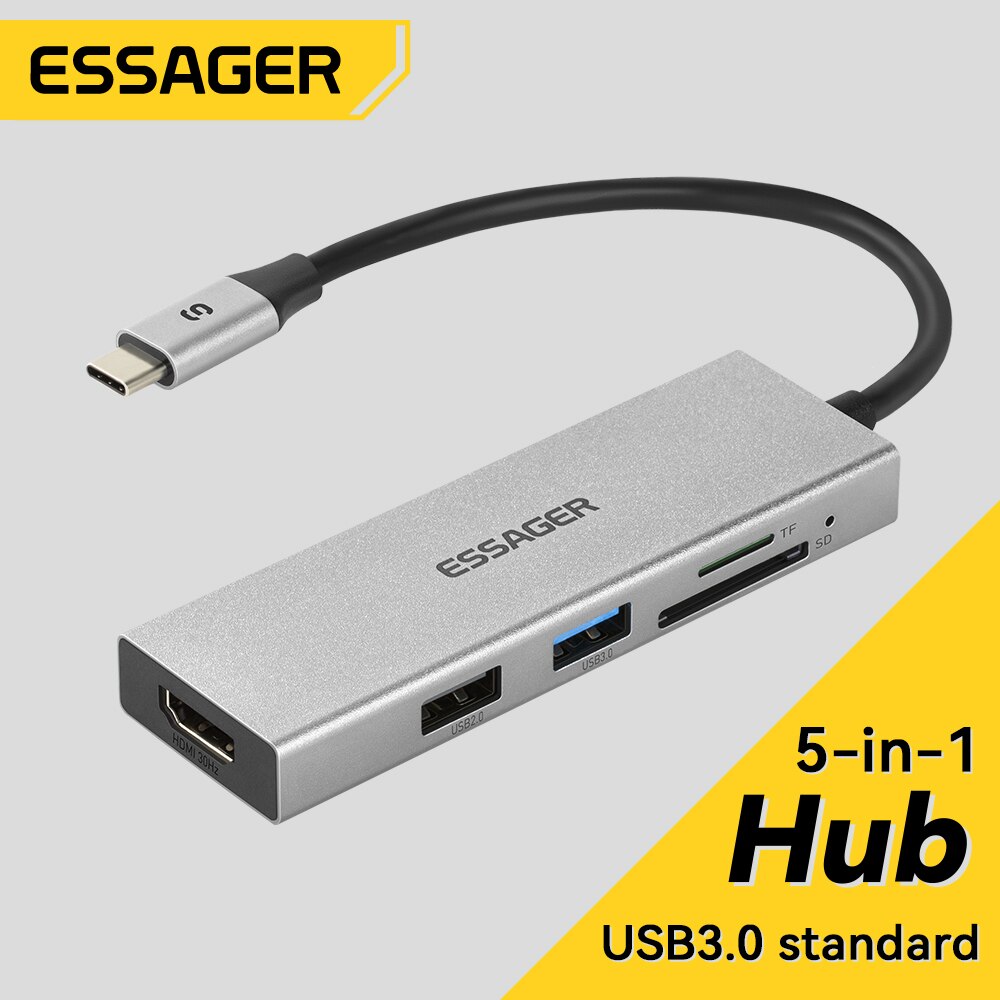 Docking Station Usb C - Essager 5 في 1 USB C