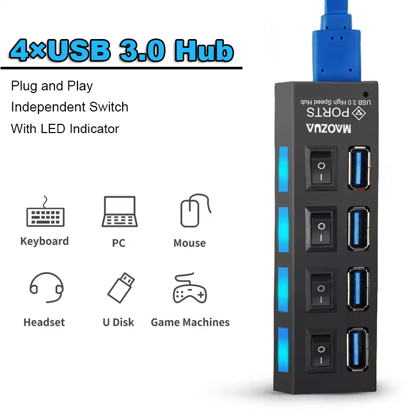 Multi Port Usb Hub - عالية السرعة 4 منافذ USB HUB