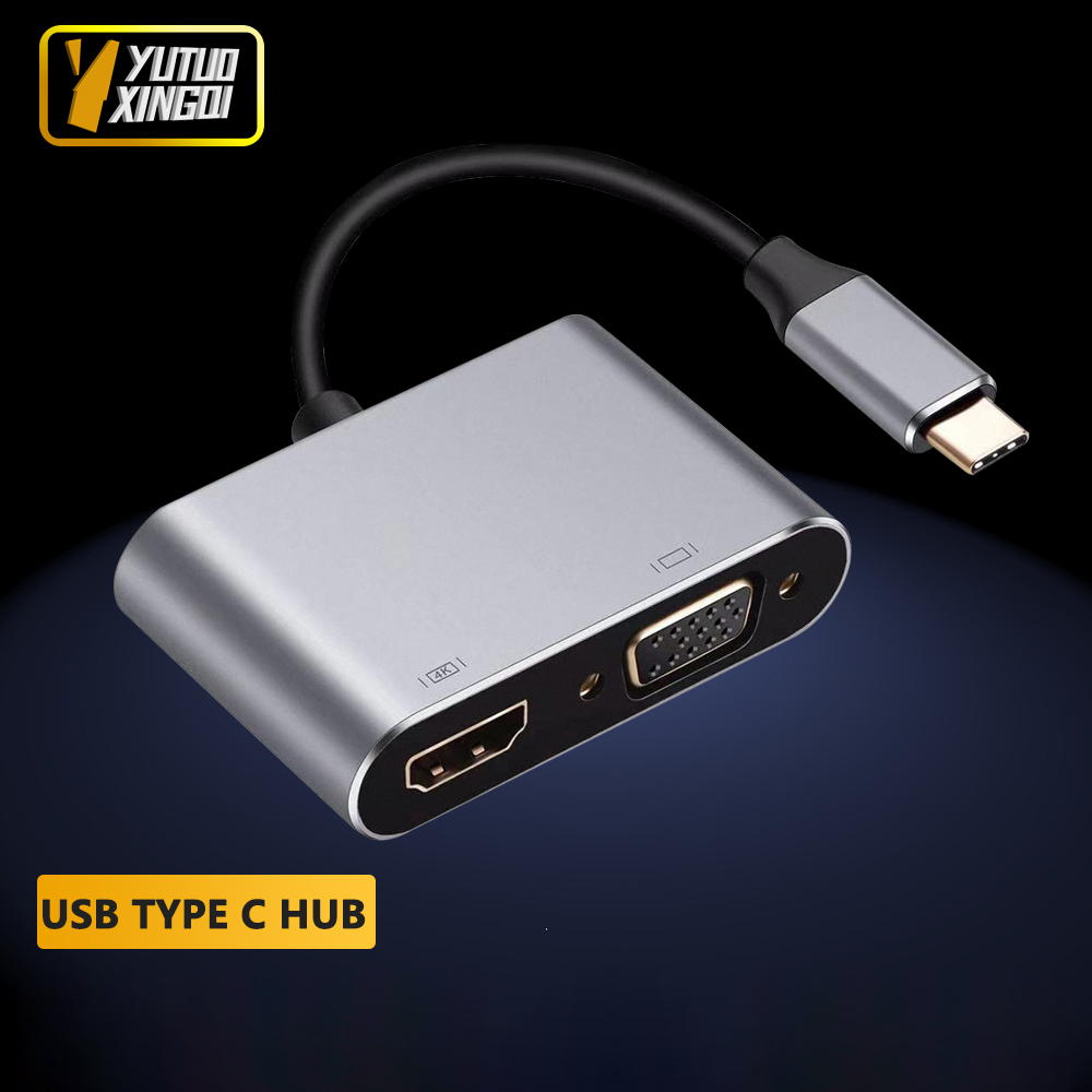 Docking Station Usb C - محول USB نوع C إلى VGA