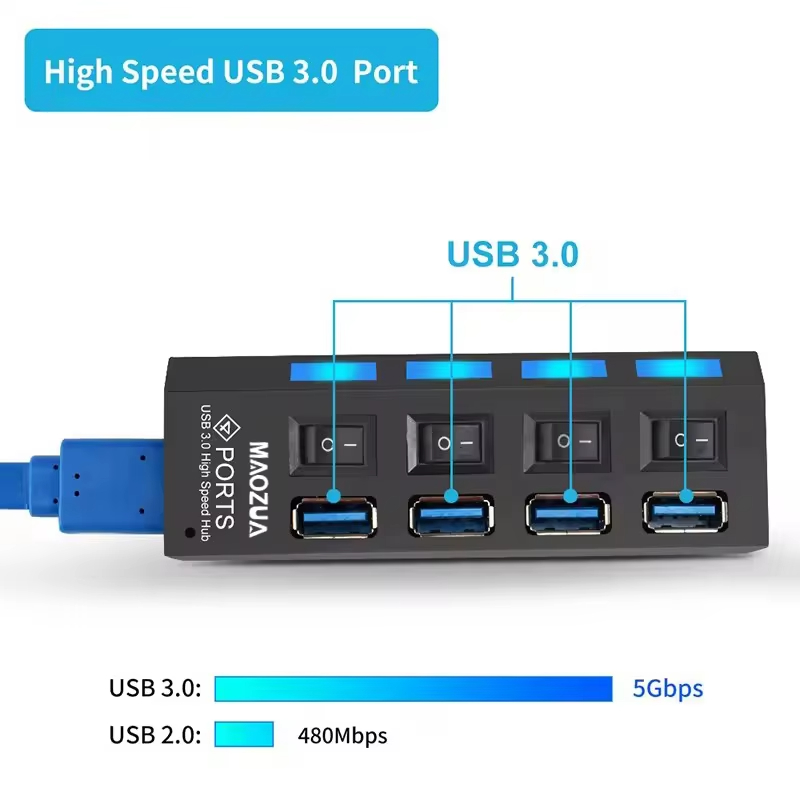 عالية السرعة 4 منافذ USB HUB 4 - مراجعة Multi Port Usb Hub وسعره