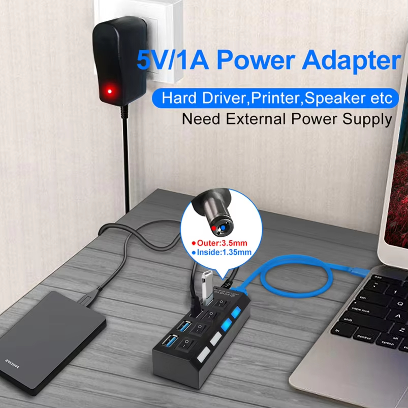 عالية السرعة 4 منافذ USB HUB 4 - مراجعة Multi Port Usb Hub وسعره