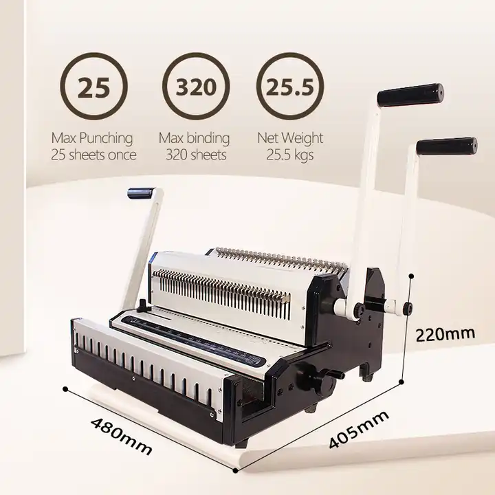 آلة تجليد بمشبك سلكي، تثقيب 25 - مراجعة Binding Machine Comb وسعره