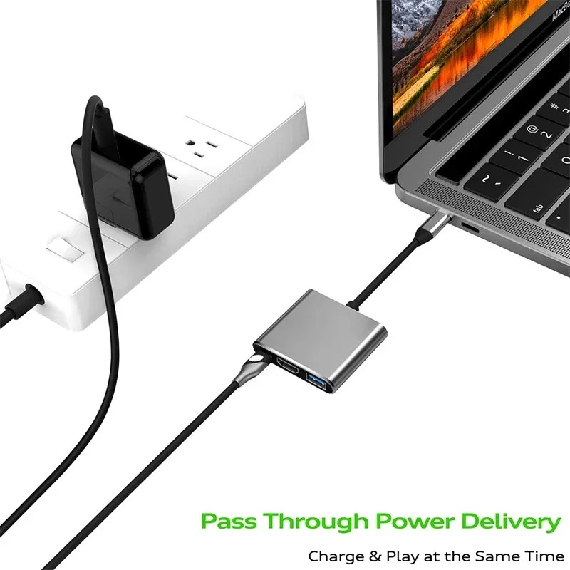USB C HUB 3in1 نوع C 3.0 إلى H - مراجعة Docking Station Usb C وسعره