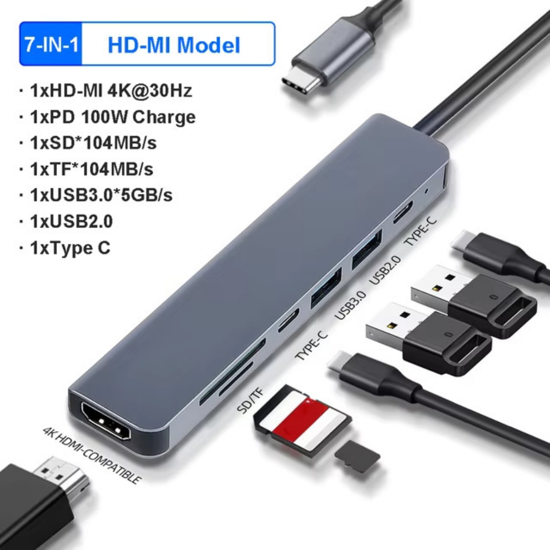 محور إرساء 4/7/8/11in1 4K USB  - مراجعة Docking Station Usb C وسعره