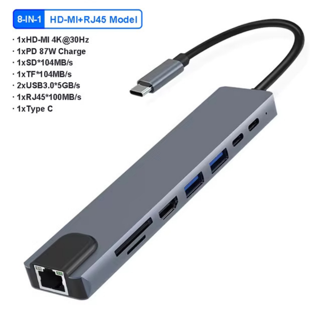 محور إرساء 4/7/8/11in1 4K USB  - مراجعة Docking Station Usb C وسعره