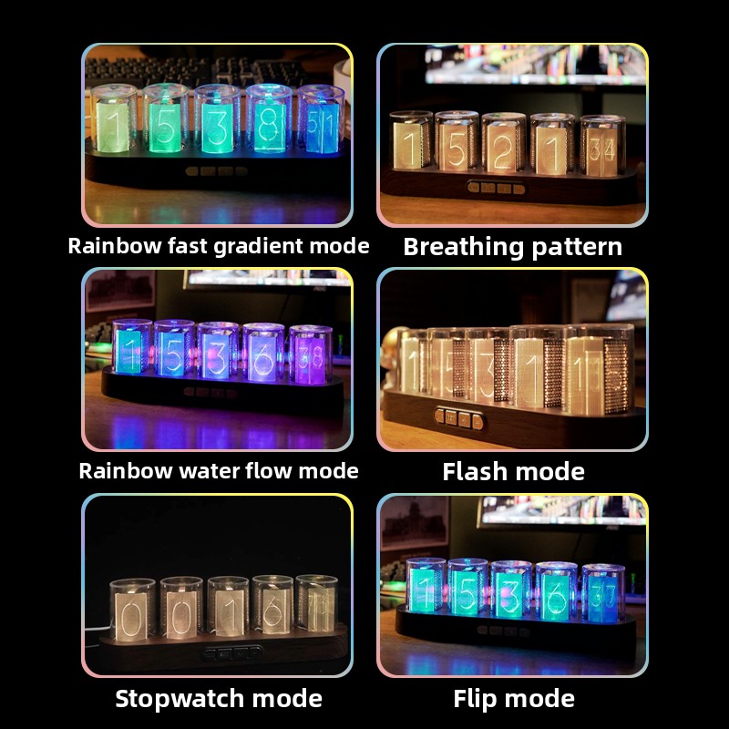 LED Nixie أنبوب ساعة RGB الألع - مراجعة Tech Office Youtube وسعره