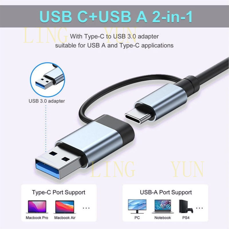 موزع USB نوع C متعدد المنافذ م - مراجعة Multi Port Usb Hub وسعره