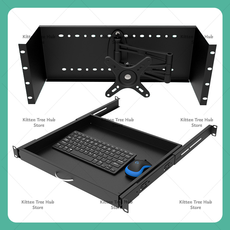 درج لوحة مفاتيح 1U لخزائن الشب - مراجعة Server Rack Shelf وسعره